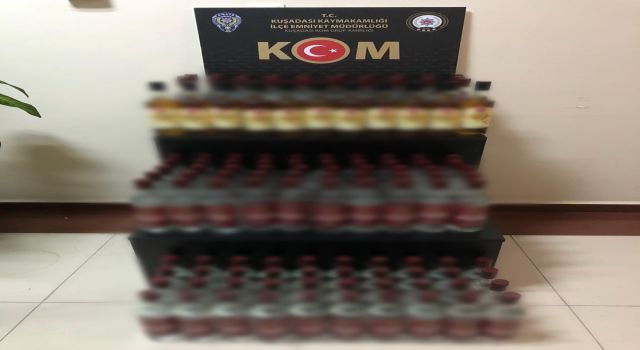 Kuşadası'nda kaçak içki operasyonu