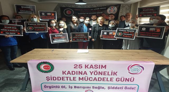 HAK-İŞ’li Kadınlar Şiddete ‘Hayır’ Dedi