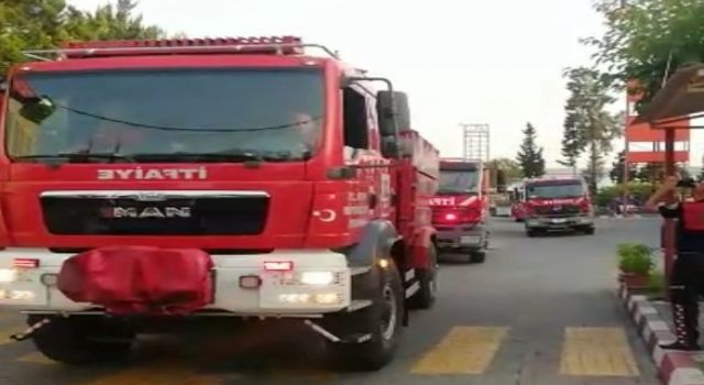 Büyükşehir ekipleri sirenler eşliğinde Marmaris’e yola çıktı