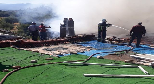 Müstakil ev alevlere teslim oldu