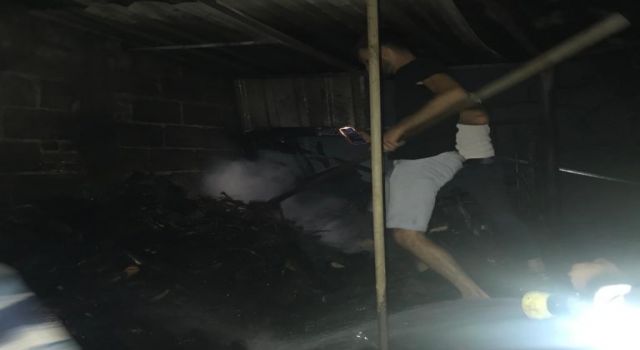 Odunluk'ta çıkan yangın korkuttu