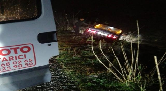 Otomobili ile dereye uçtu