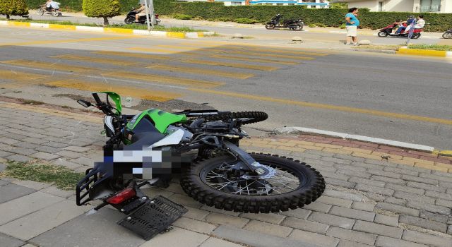 Motosiklet sürücüsü ölümden döndü