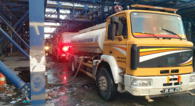 Nazilli Belediyesi'nden Söke'deki yangının söndürme çalışmalarına destek