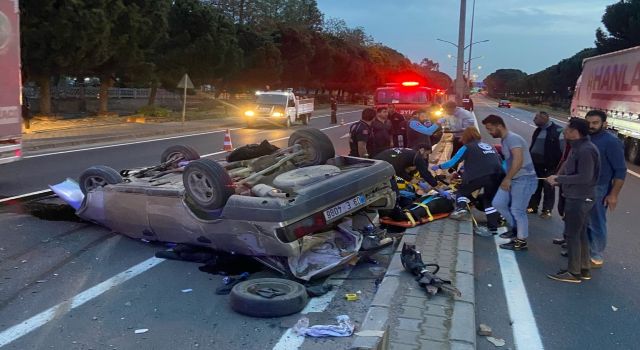 Otomobil hurdaya döndü: 3 yaralı