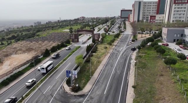Üniversite hastanesi yolunda çalışma tamamlandı