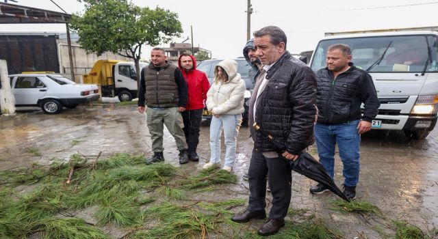 Başkan Yetişkin fırtınadan zarar gören bölgelerde incelemelerde bulundu