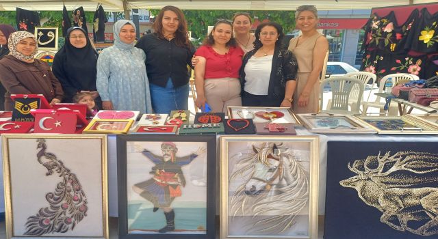 Köşklü kursiyerler el emeği ürünlerini sergiledi