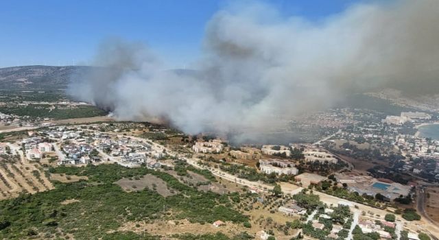 Didim’deki makilik yangınını söndürme çalışmaları devam ediyor