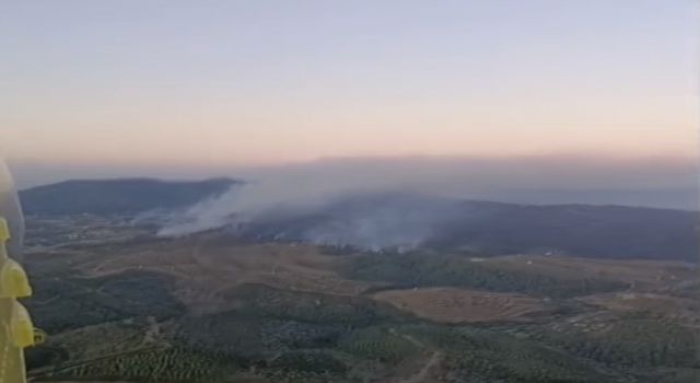 İzmir'de orman yangını sürüyor...