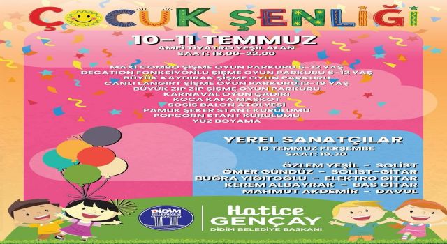 Didim'de çocuk şenliği başlıyor