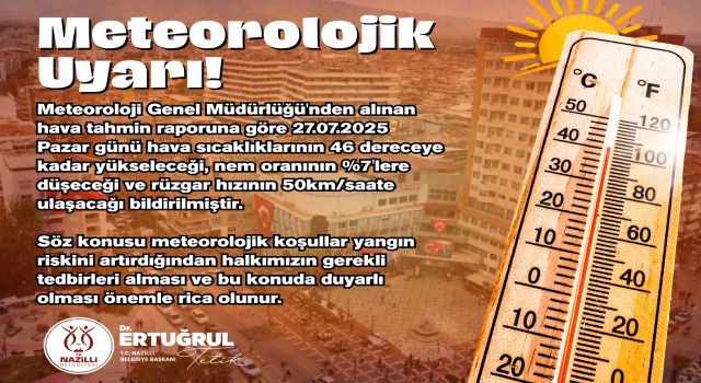 Nazilli Belediyesi vatandaşları uyardı