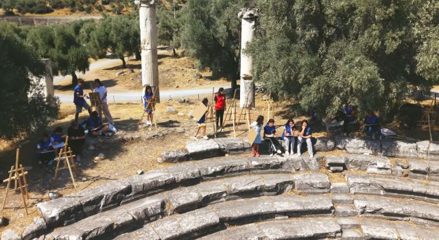 Gençler tarihin izlerini tuvallerine taşıdı
