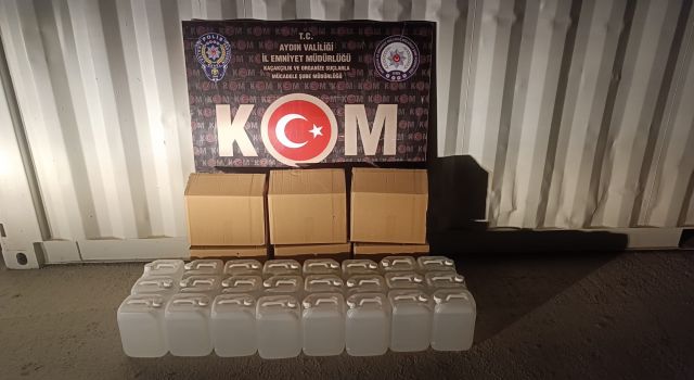 Aydın'da KOM ekipleri 120 litre etil alkol ele geçirdi
