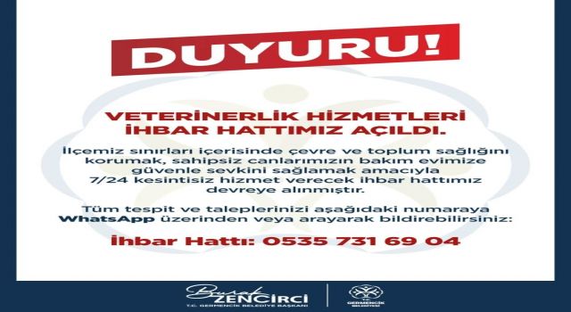Germencik'te Veterinerlik Hizmetleri İhbar Hattı hizmete açıldı