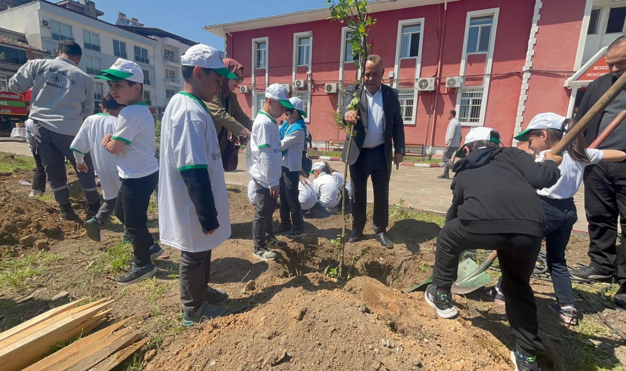 “Hükümet Konağı Bahçesi Yenilendi: Çocuklar Kendi Ağaçlarını Dikti”