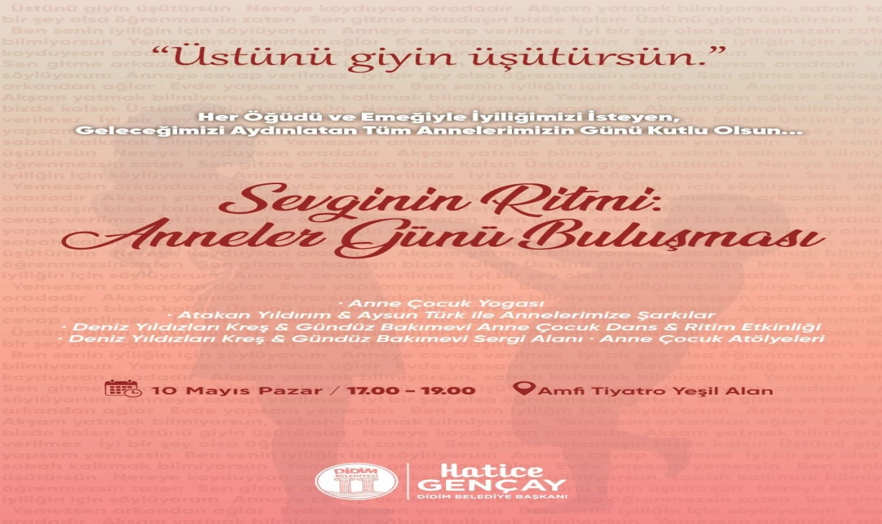 DİDİM BELEDİYESİ’NDEN ANNELER GÜNÜNE ÖZEL ETKİNLİK