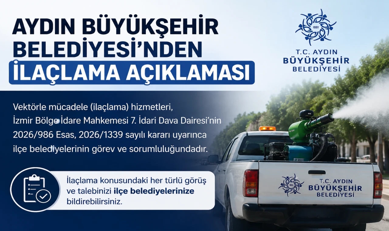 Aydın Büyükşehir Belediyesi’nden İlaçlama Açıklaması: “Sorumluluk İlçe Belediyelerinde”