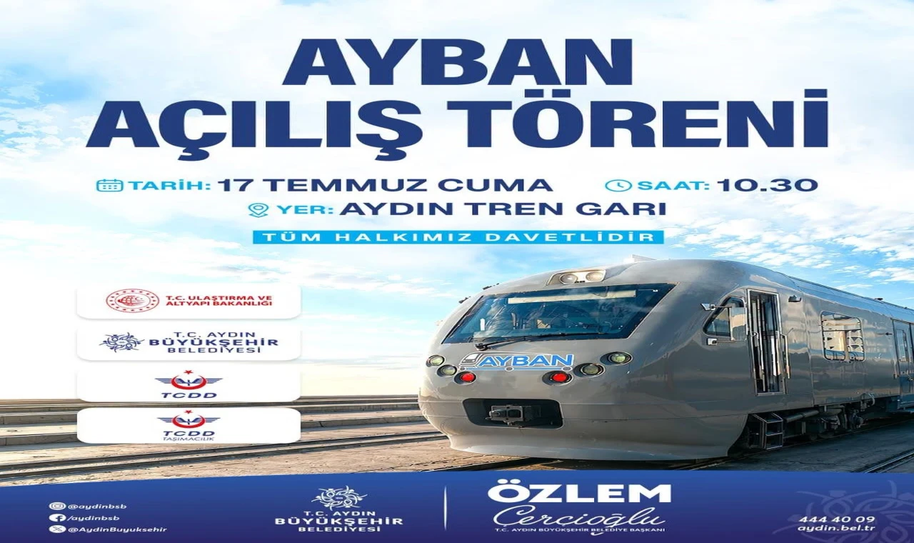 Aydın'da AYBAN banliyö hattı hizmete açılıyor
