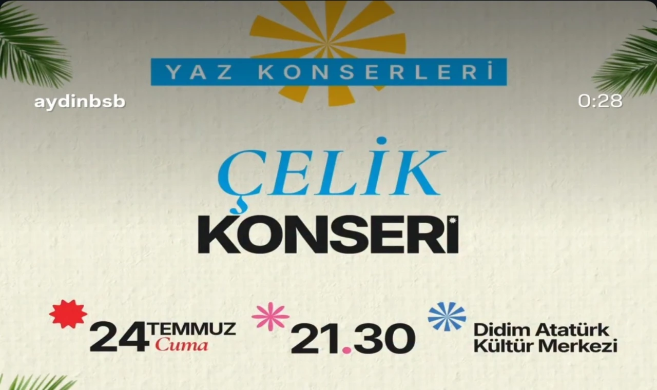 Başkan Çerçioğlu Öncülüğünde Yaz Konserleri Coşkusu: Çelik Didim’de Sahne Alacak