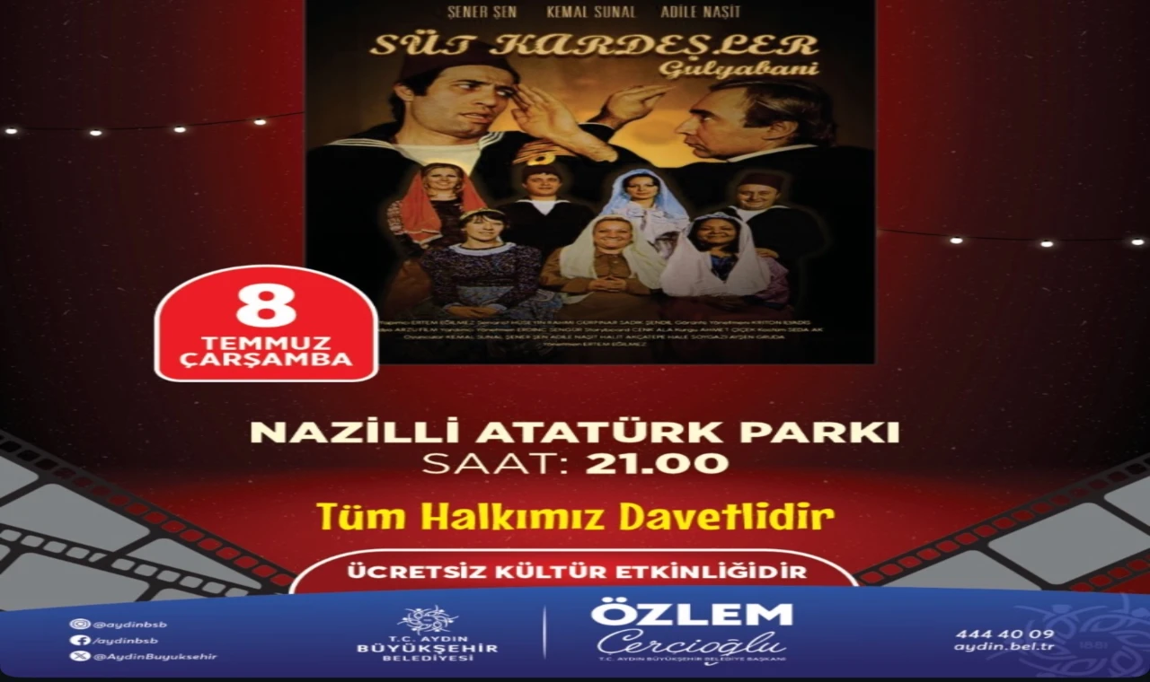 Başkan Çerçioğlu’nun Açık Hava Sineması Etkinlikleri Nazilli’de Devam Ediyor