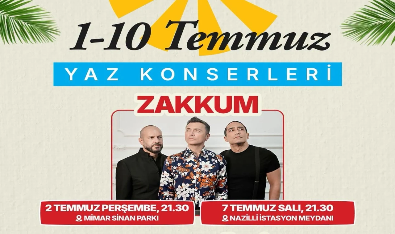 Başkan Çerçioğlu’nun Yaz Konserleri Zakkum ve Ümit Besen ile Devam Edecek