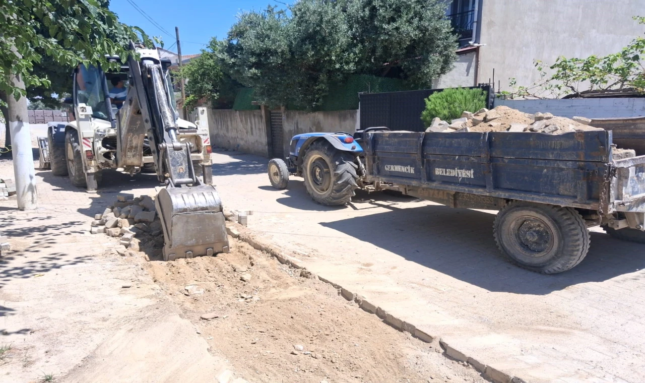 Germencik'te üstyapı çalışmaları başladı