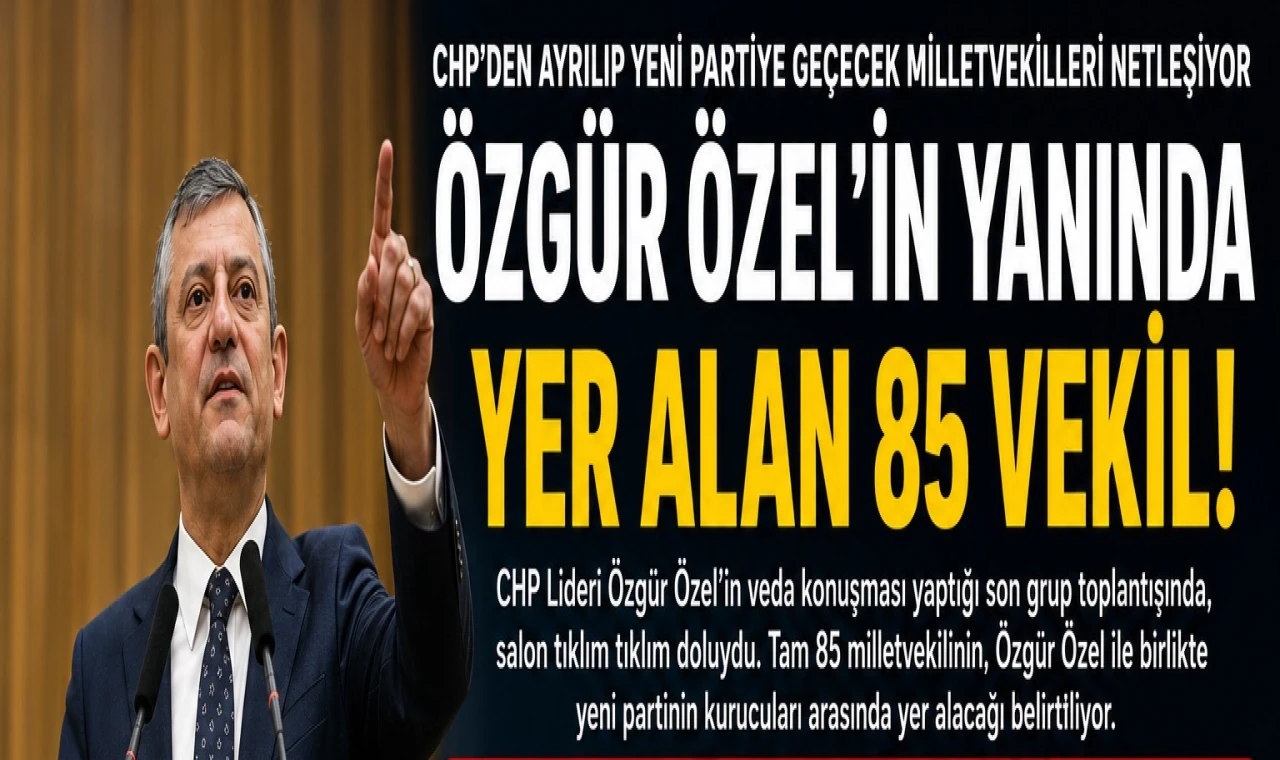 Özgür Özel’in yanında yer alan 85 milletvekili belli oldu