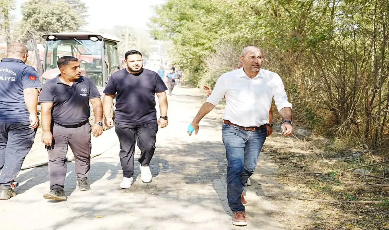 Germencik’te Lojman Arazisinde Yangın: Ekipler Kısa Sürede Müdahale Etti