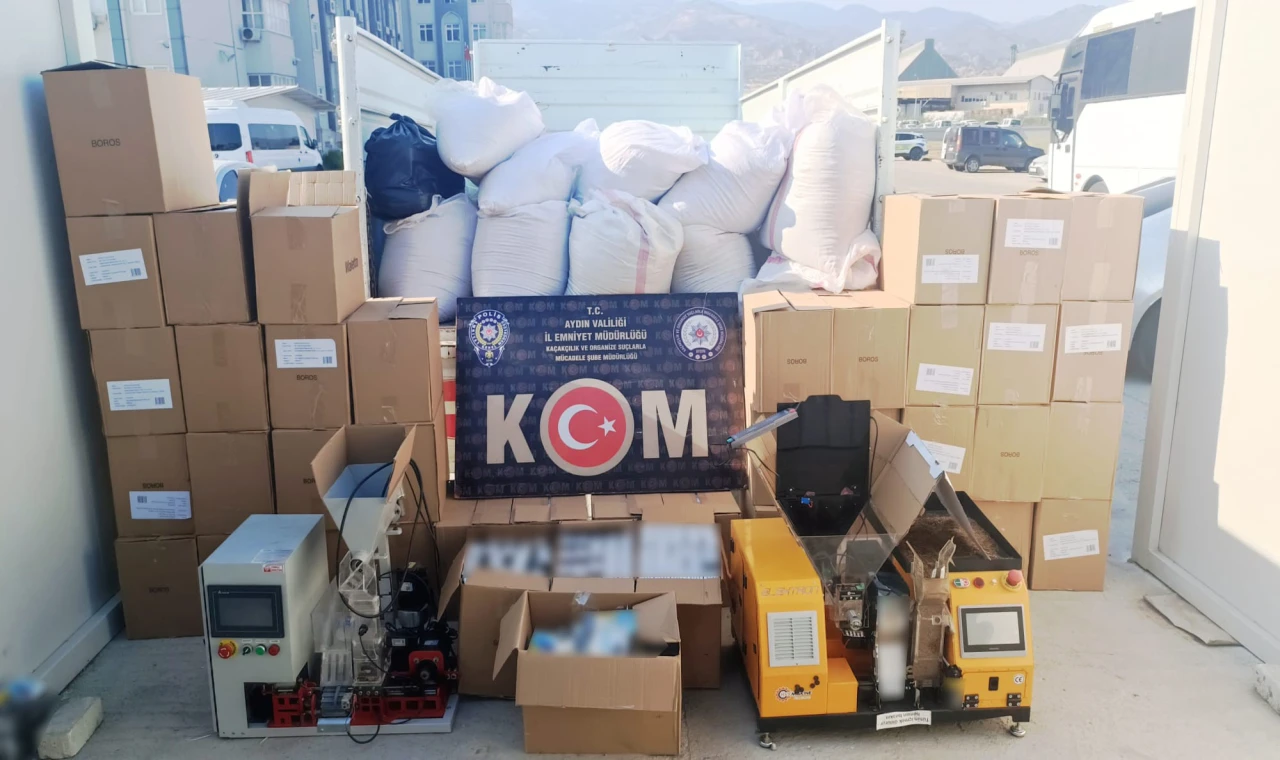Aydın'da 5 adrese eş zamanlı kaçakçılık operasyonu: 3 tutuklama
