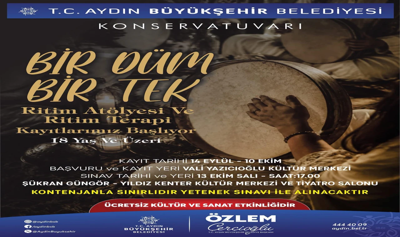 Başkan Çerçioğlu Önceliğinde Aydın’da Ritim Atölyesi ve Ritim Terapi Heyecanı