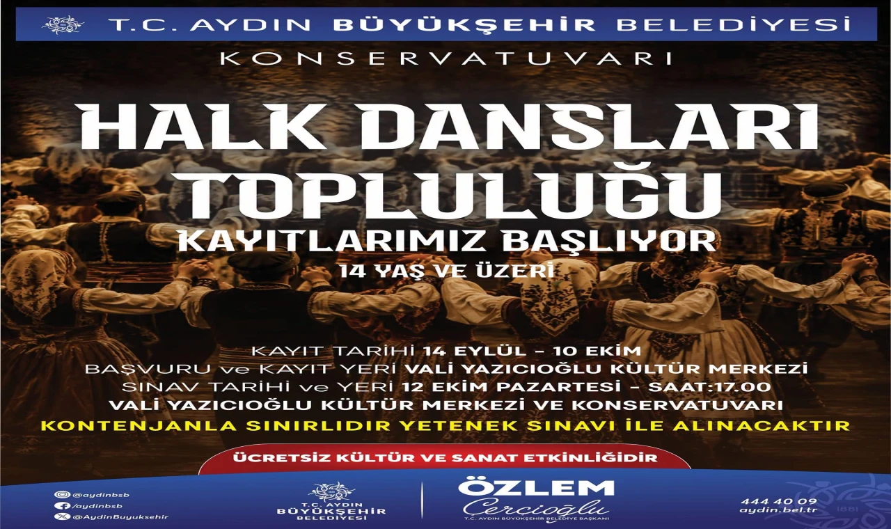 Başkan Çerçioğlu öncülüğünde Halk Dansları Topluluğu kayıtları başlıyor