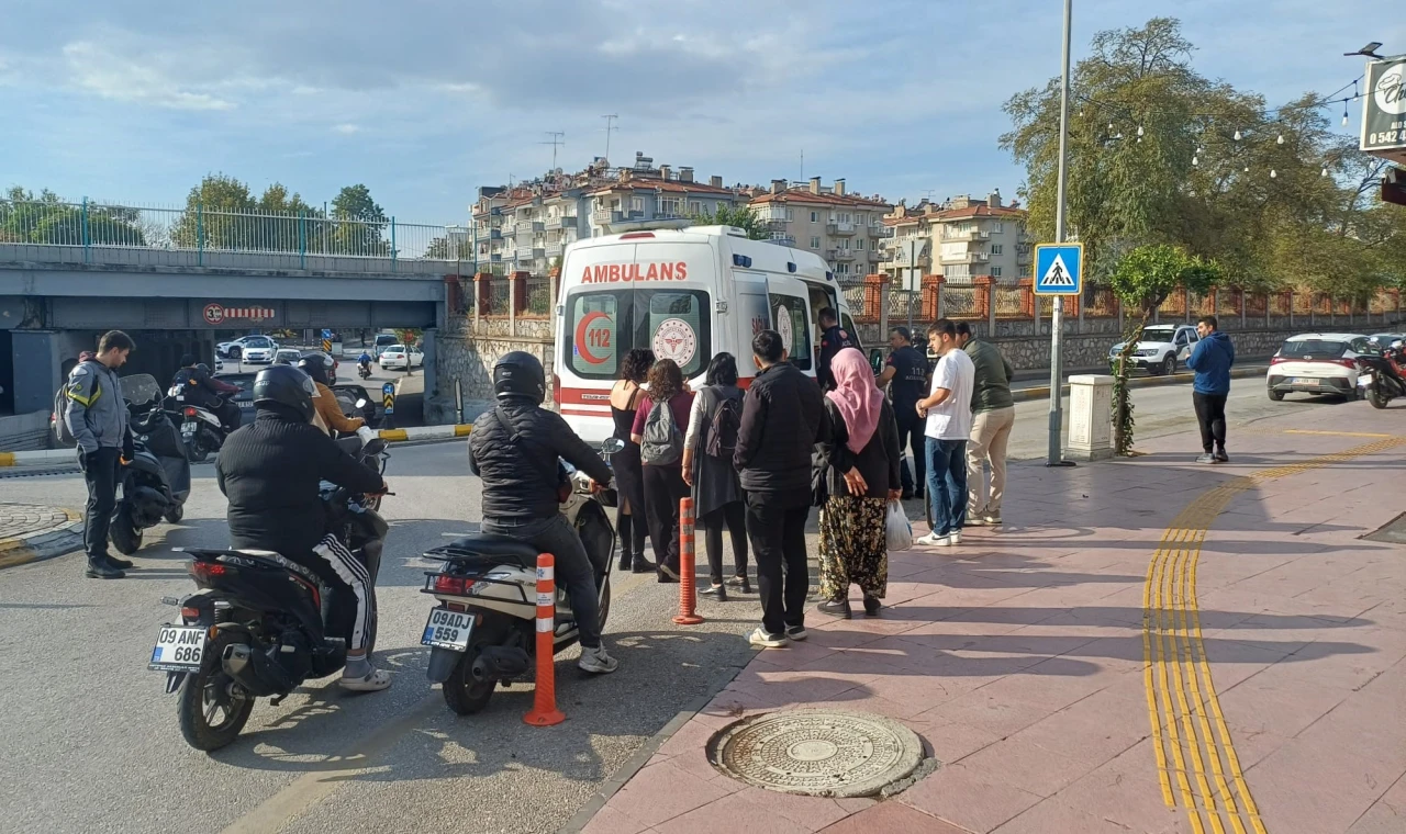 Ön fren kaza getirdi, bisikletiyle takla attı