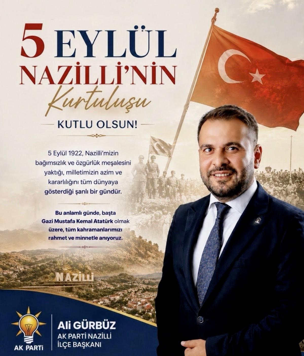 AK PARTİ ALİ GÜRBÜZ 5 EYLÜL İLANI