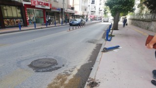 Ticari taksi ile motosiklet çarpıştı: 1 yaralı