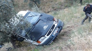 Aydın'da Minibüs Şarampole Devrildi