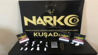 Şüpheli araçtan uyuşturucu ve mermi çıktı