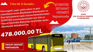 Aydın’a 478 bin TL ulaşım desteği