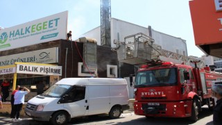 Balık halindeki baca yangını korkuttu