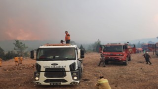 Köşk Belediyesi'nden, Marmaris'teki orman yangınına destek