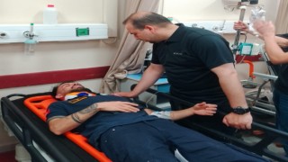 İl Sağlık Müdürü Şenkul kazada yaralanan personeli ziyaret etti