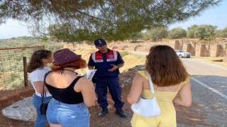 Jandarma Nysa'da ziyaretçileri bilgilendirdi