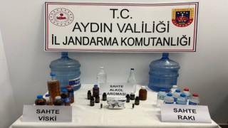 Sahte alkol üretip piyasaya sürüyordu, jandarmaya takıldı