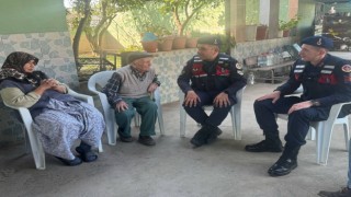 Çine'de jandarma ekipleri şehit ailelerini unutmadı