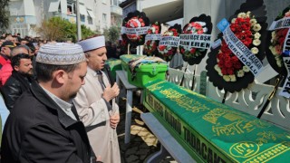 Yangında hayatını kaybeden anne ve 2 çocuğu son yolculuğuna uğurlandı