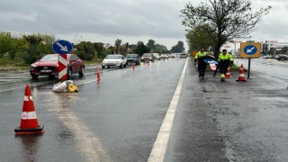 Aydın'da kavşak çalışması nedeniyle trafik akışı tek şeride düştü
