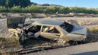 Otomobil takla attı, sürücü yaralandı