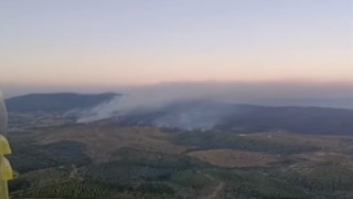 İzmir'de orman yangını sürüyor...