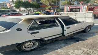 Yeni aldığı otomobil 1 saat içinde küle döndü