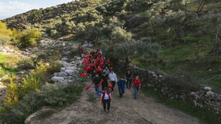 Aydın'da gençler 'Cumhuriyet' için yürüdü